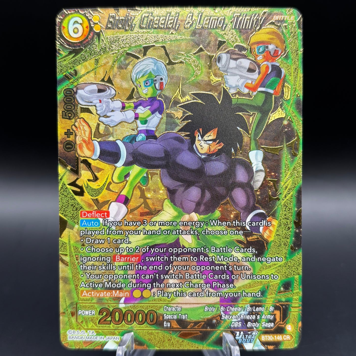 Broly, Cheelai, & Lemo, Trinity - Three Glorious Fighters (BT30) Single Card