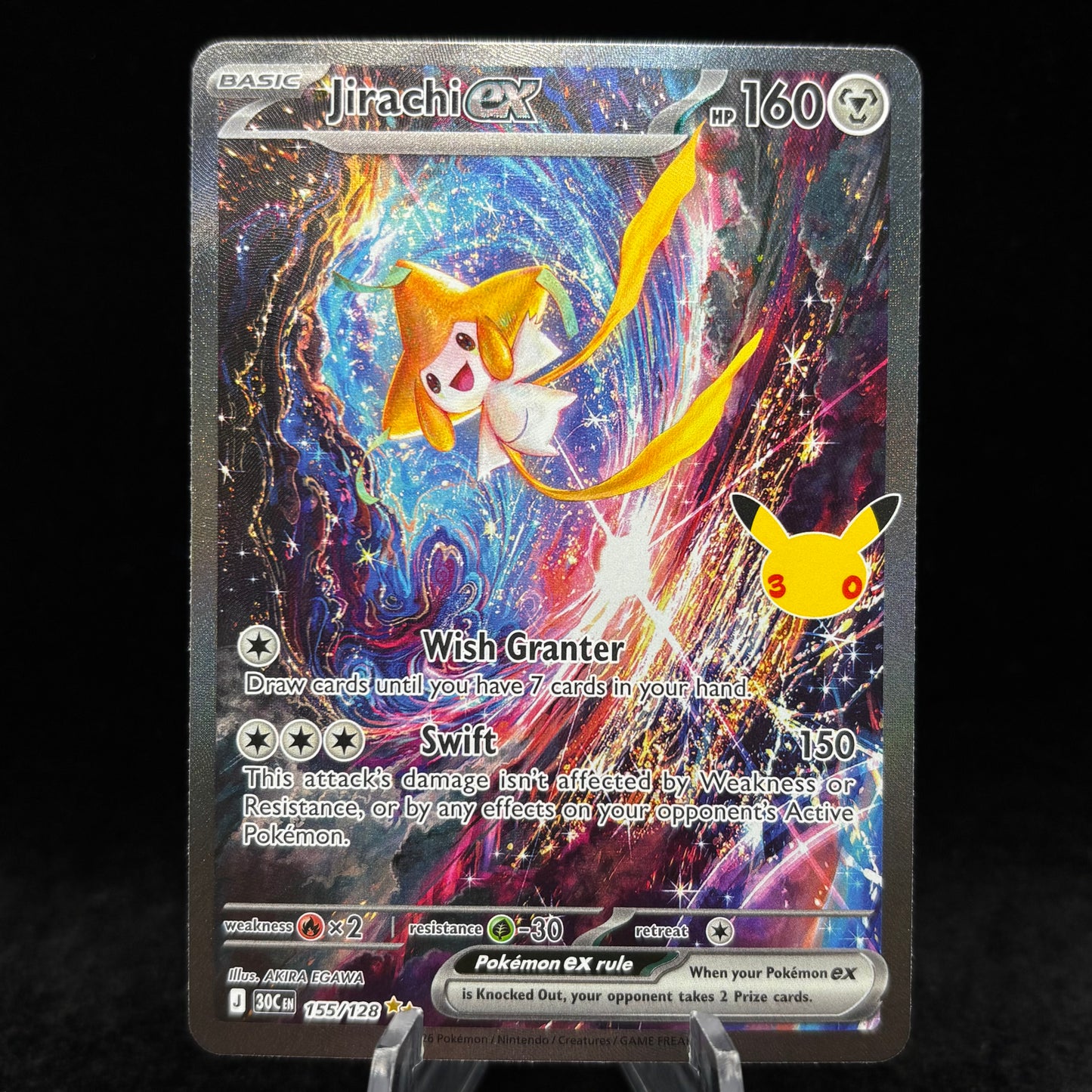 Jirachi ex - 155/128 - ME: 30th Celebration Single Card