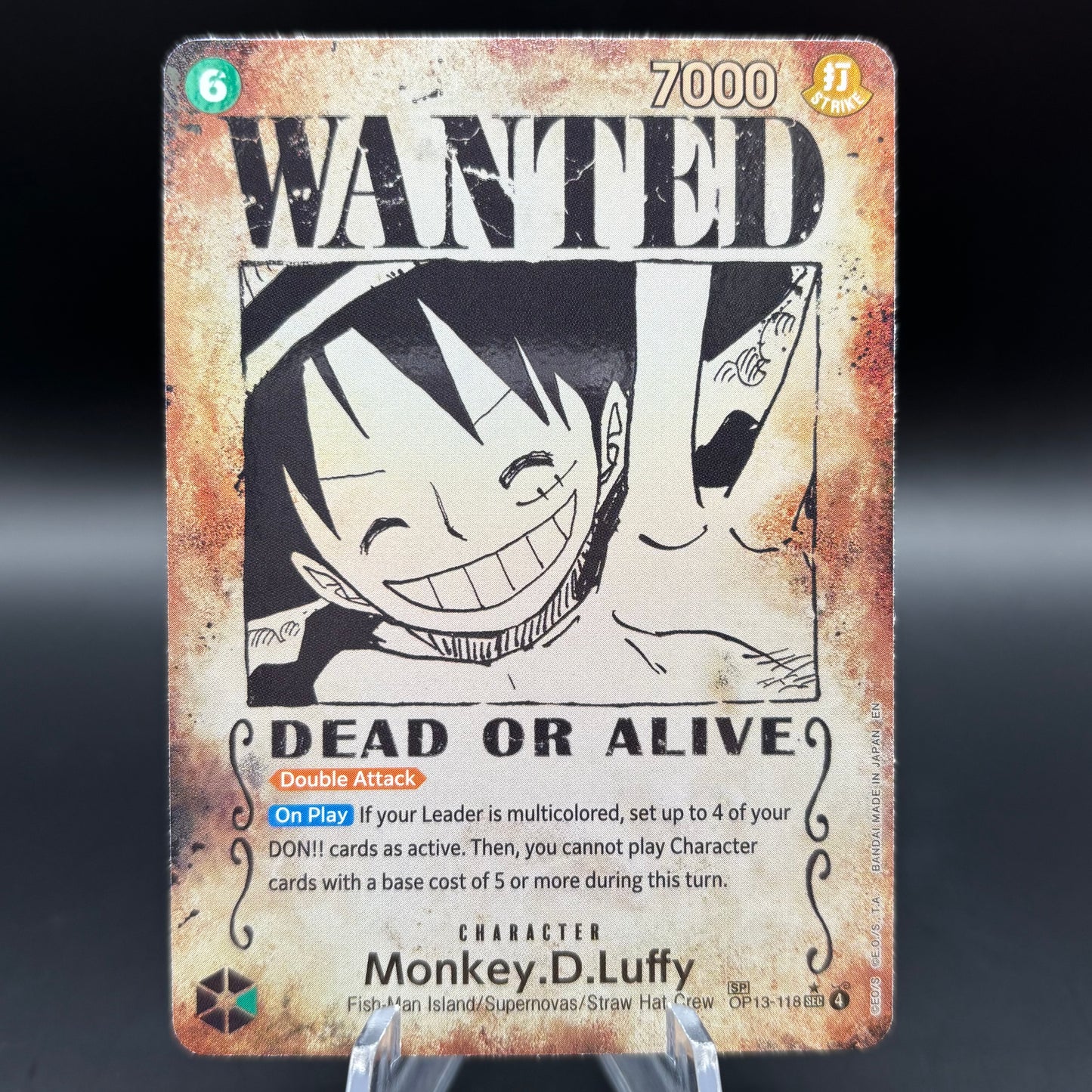 Monkey.D.Luffy (118) (Wanted Poster) - Carrying On His Will Single Card