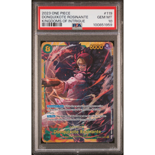 PSA 10 One Piece Donquixote Rosinante OP04-119 SEC