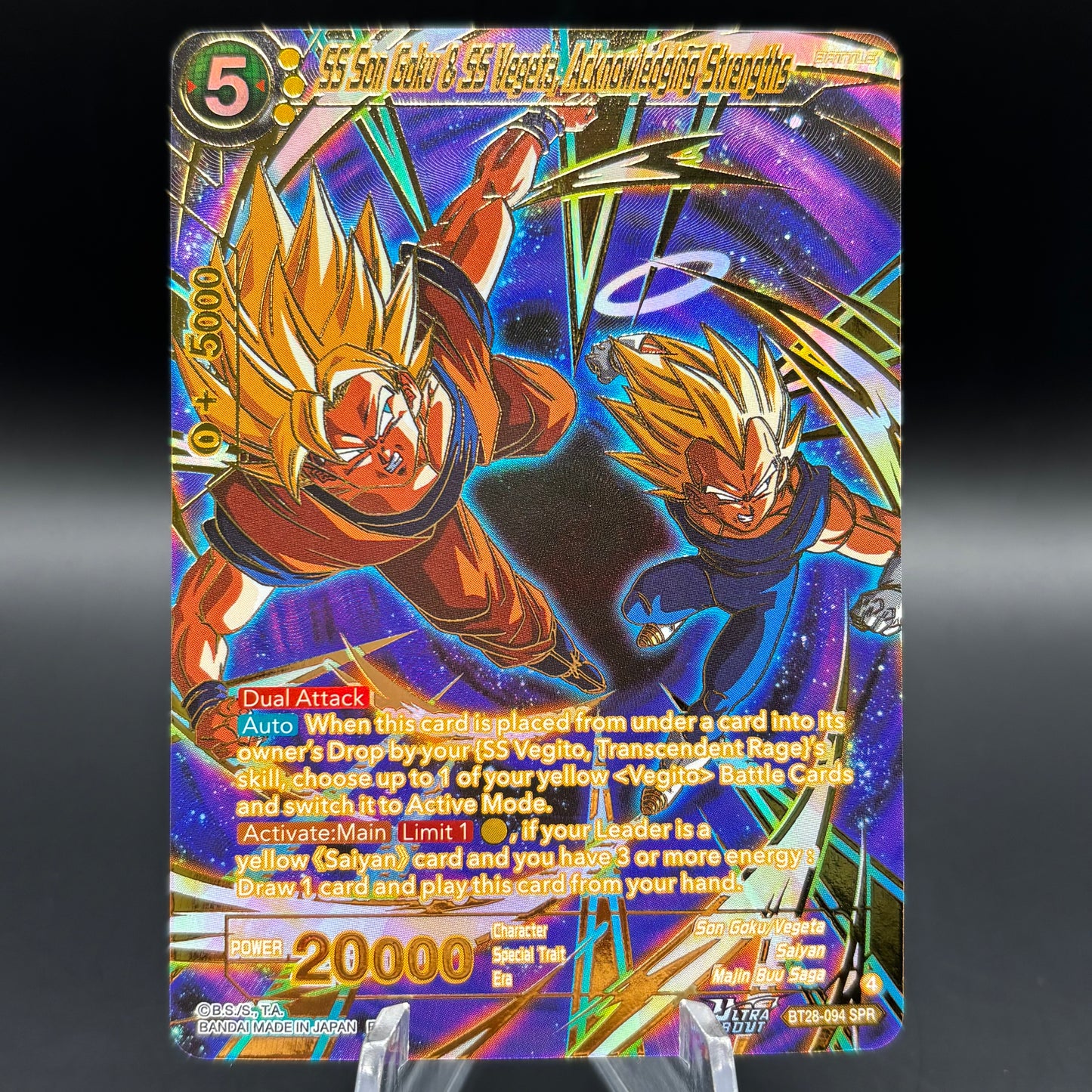 SS Son Goku & SS Vegeta, Acknowledging Strengths (SPR) - Prismatic Clash (BT28) Single Card