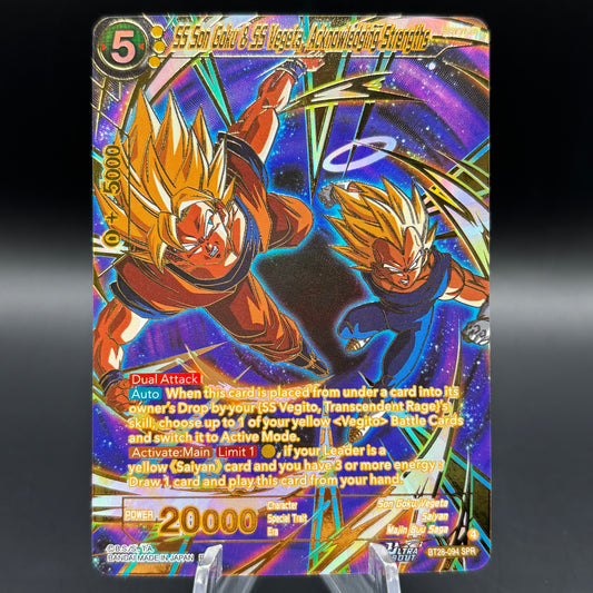 SS Son Goku & SS Vegeta, Acknowledging Strengths (SPR) - Prismatic Clash (BT28) Single Card