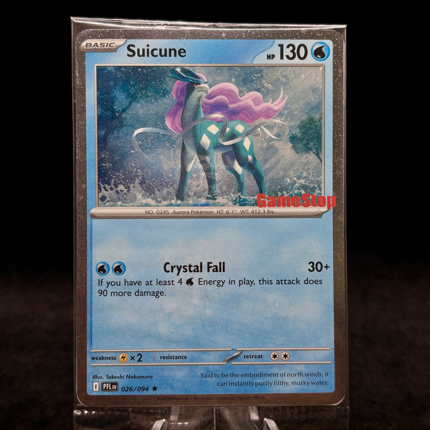 Suicune (Cosmos Holo) (Gamestop Exclusive) *Sealed* Single Card