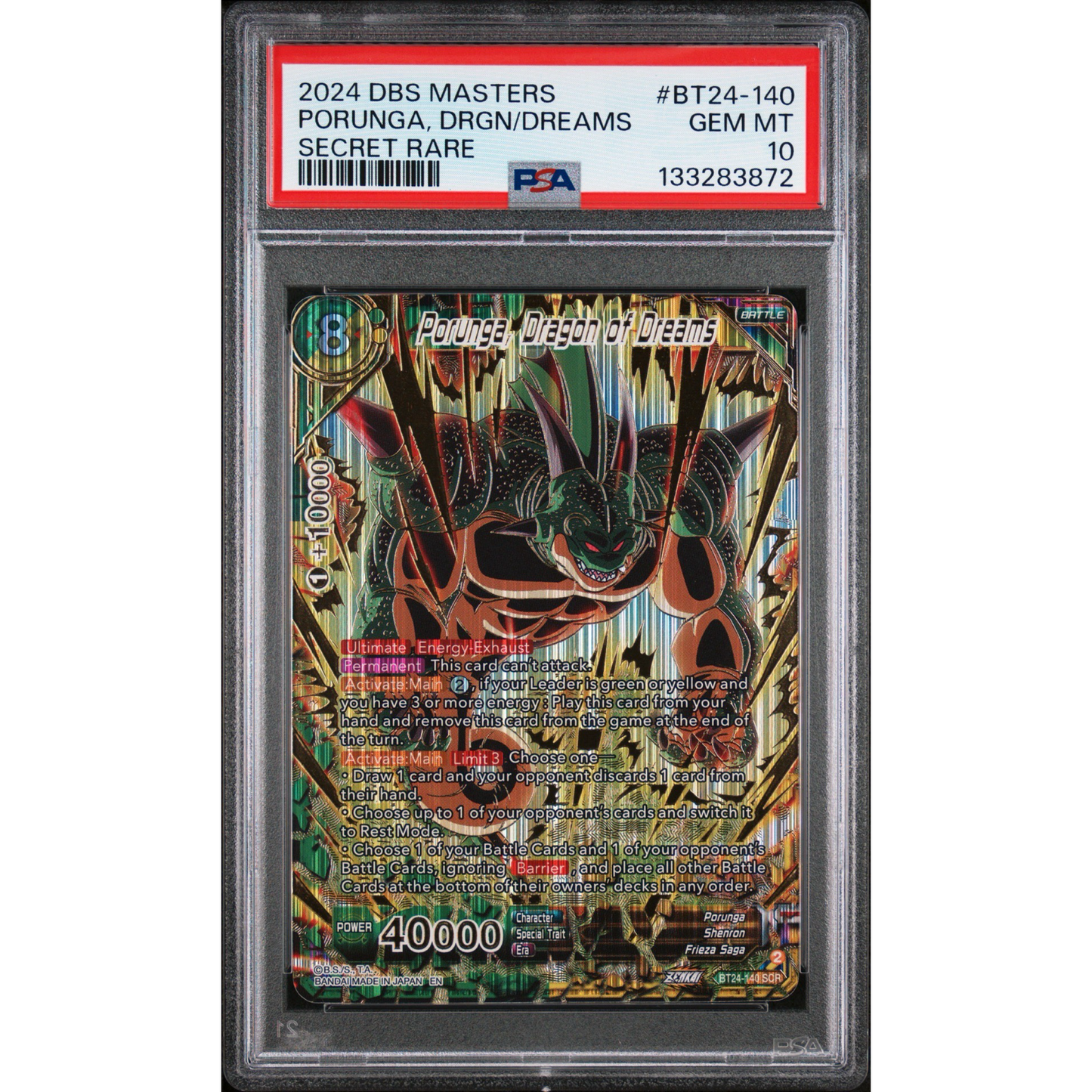 PSA 10 BEYOND GENERATIONS PORUNGA BT24-140 SCR
