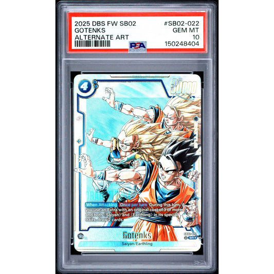 PSA 10 2025 FUSION WORLD MANGA BOOSTER 02 | ALTERNATE ART GOTENKS SB02-022