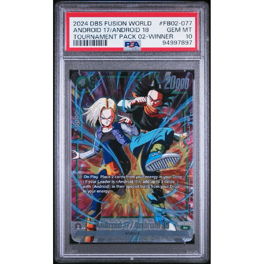 PSA 10 Dragon Ball Android 17 / Android 18 FB02-077 Alt Art