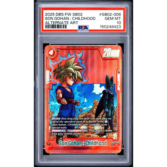 PSA 10 2025 FUSION WORLD MANGA BOOSTER 02 | ALTERNATE ARTSON GOHAN : CHILDHOOD SB02-006