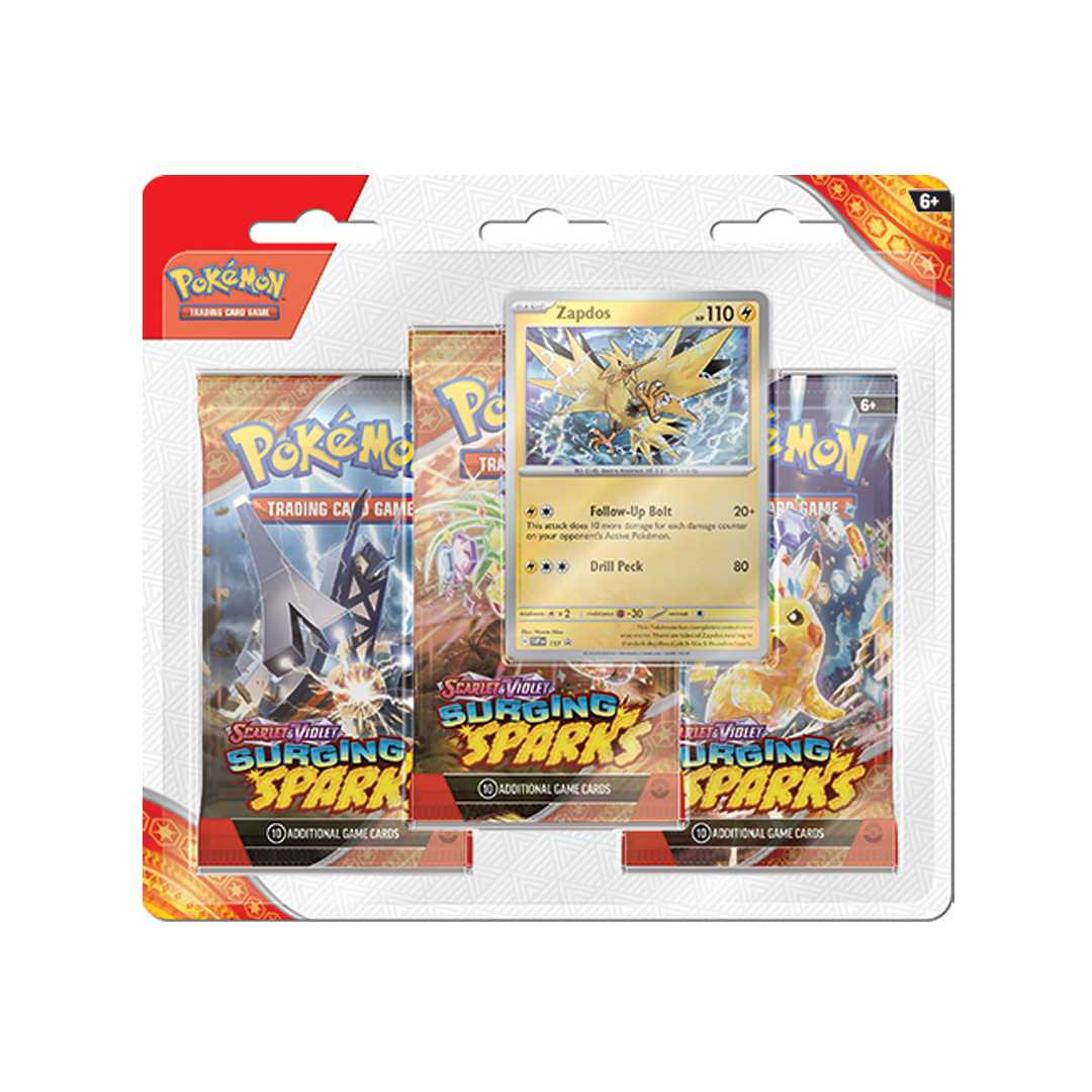 Pokemon TCG: Scarlet & Violet - Surging Sparks Three Booster Blister