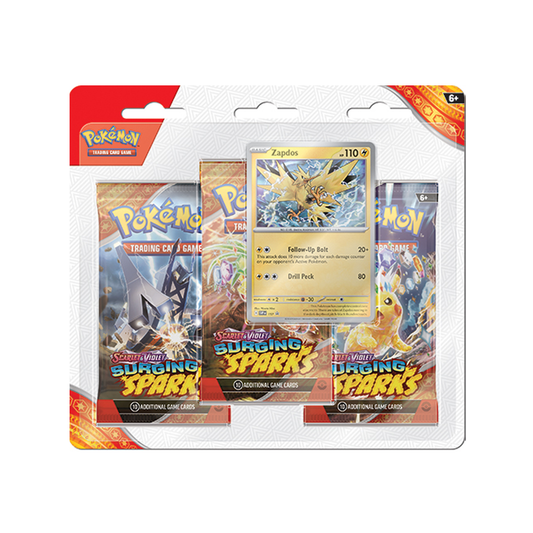 Pokemon TCG: Scarlet & Violet - Surging Sparks Three Booster Blister