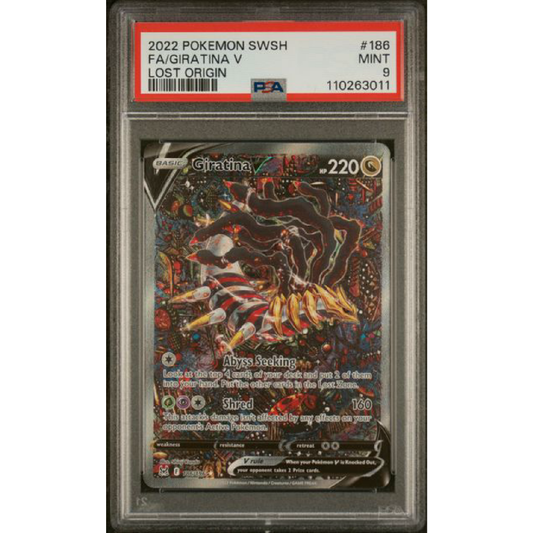 PSA 9 2022 POKEMON SWORD & SHIELD LOST ORIGIN #186 FA/GIRATINA V LOST ORIGIN