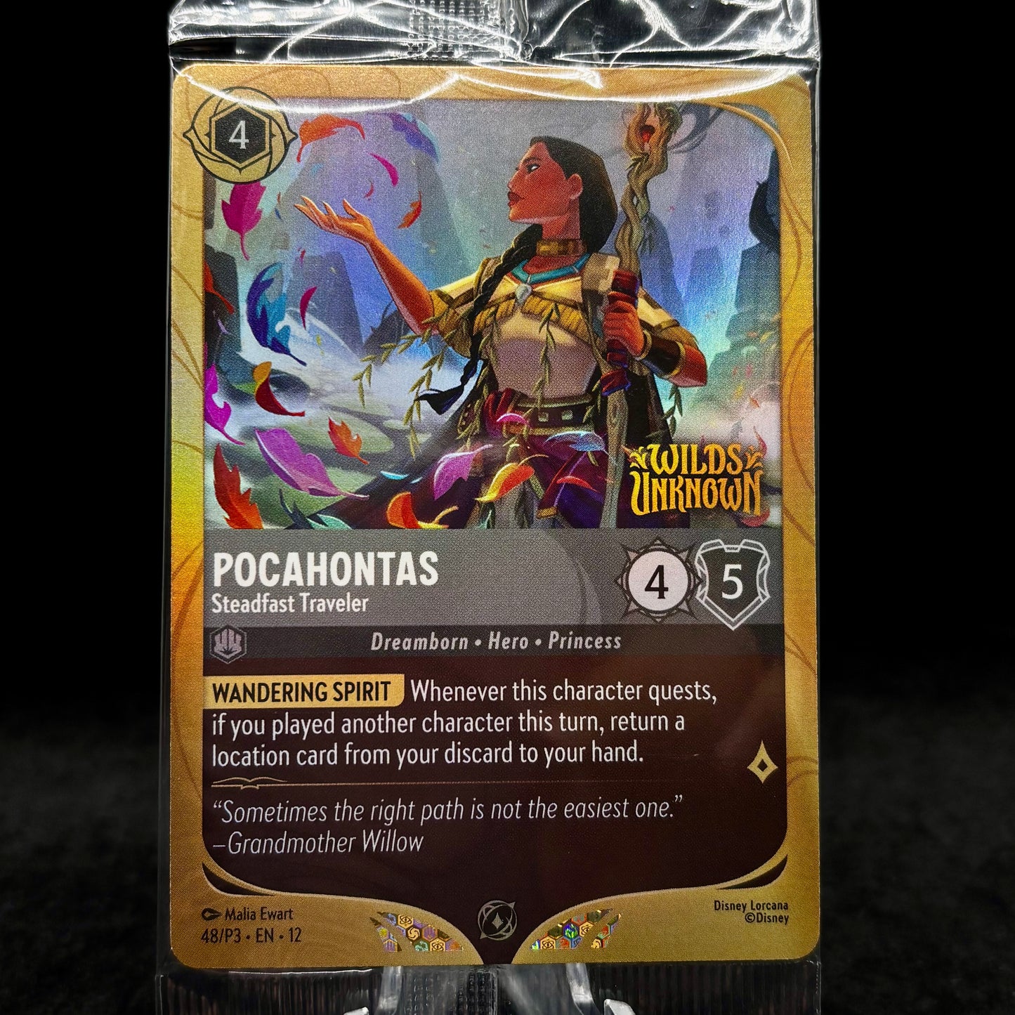 Pocahontas - Steadfast Traveler - Disney Lorcana PR *Sealed* Single Card