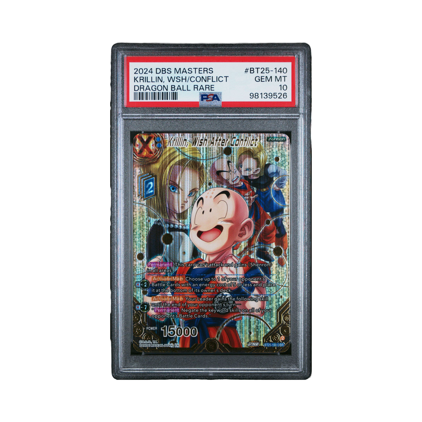 PSA 10 Krillin, Wish After Conflict DBR #BT25-140