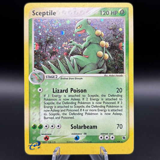 Sceptile - 11/109 - Ruby and Sapphire Holo Single Card *Light Play*