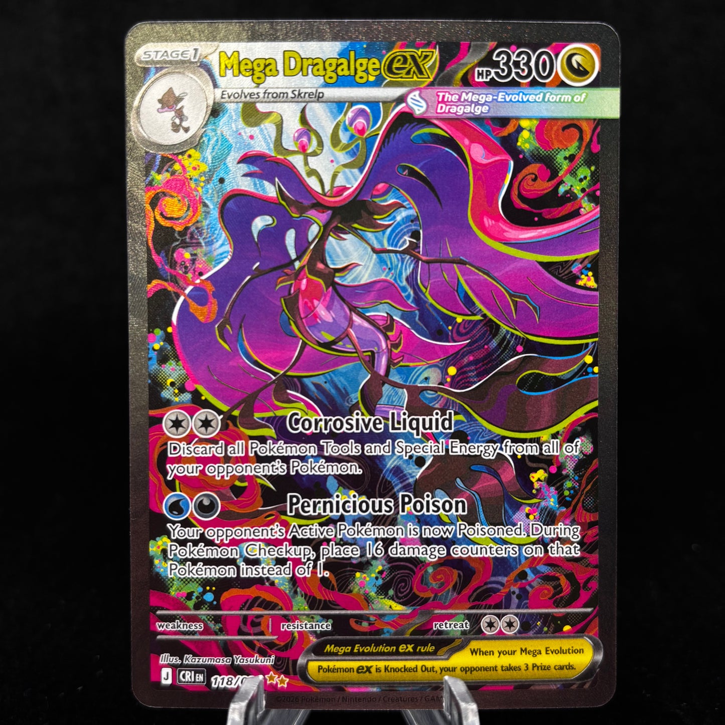Mega Dragalge ex - 118/086 - ME04: Chaos Rising Single Card