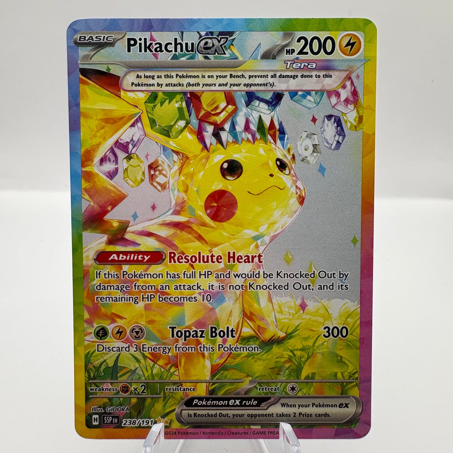 Pikachu ex - 238/191 - SV08: Surging Sparks (SSP) Single Card