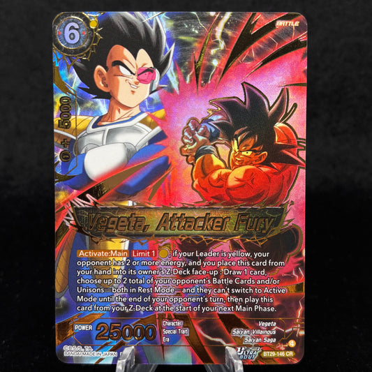 Vegeta, Attacker Fury - Fearsome Rivals (BT29) Single Card