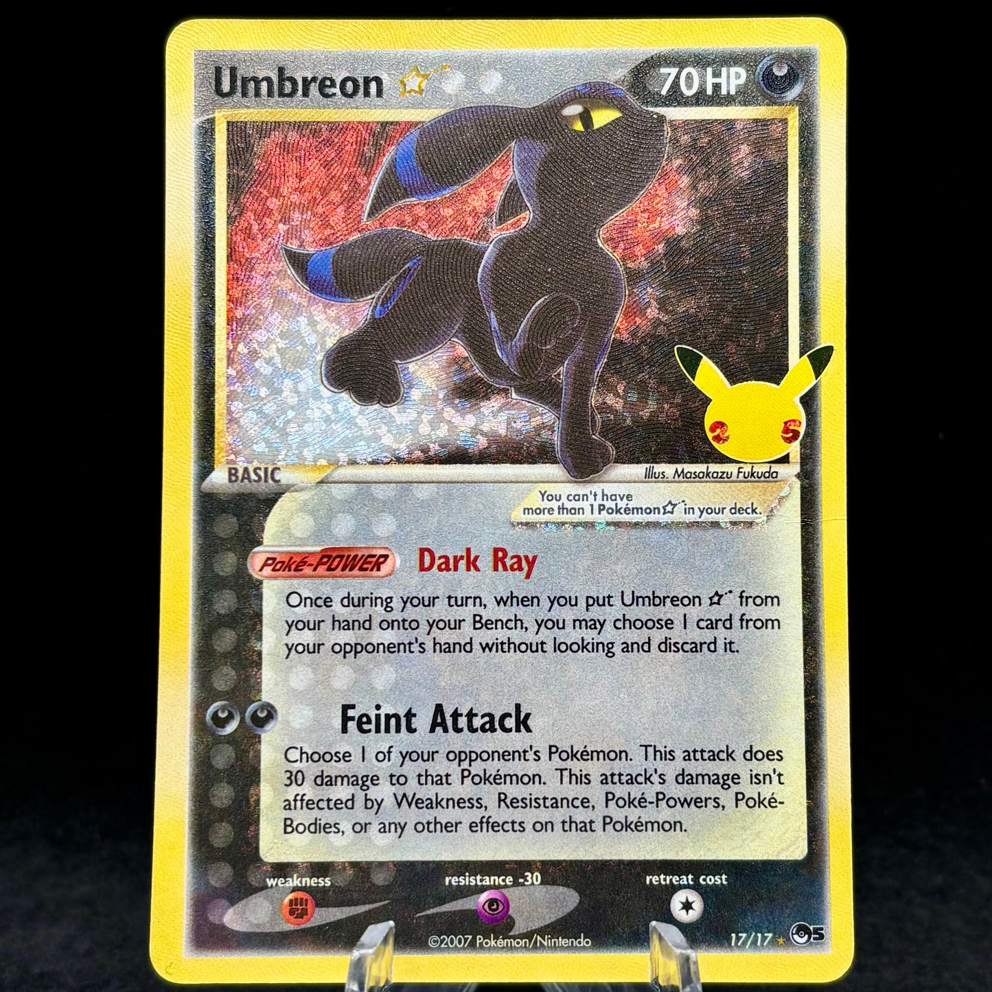 Umbreon Star - 17/17 Single Card