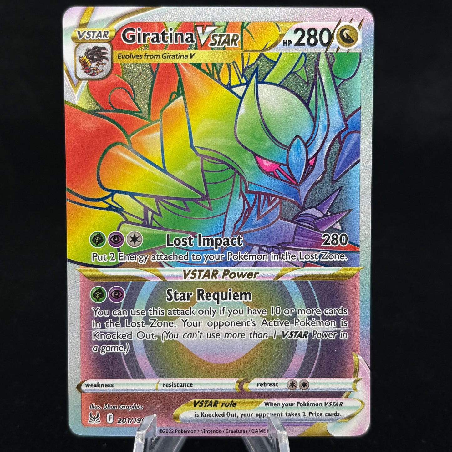 Giratina VSTAR (201) (Secret) - SWSH11: Lost Origin *Light Play* Single Card