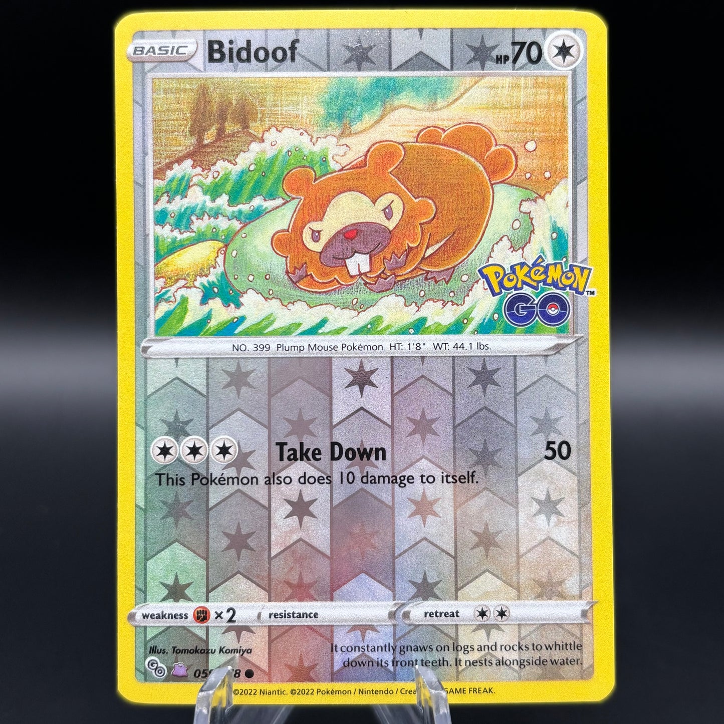 Bidoof (Peelable Ditto) - Pokemon GO Single Card