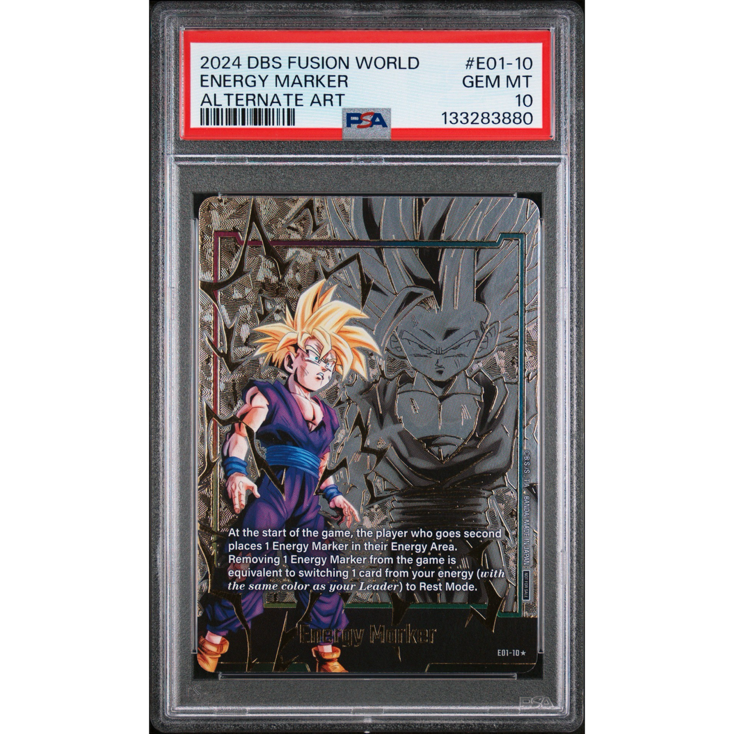 PSA 10 FUSION WORLD ENERGY MARKER GOHAN #E01-10 ENERGY MARKER ALTERNATE ART