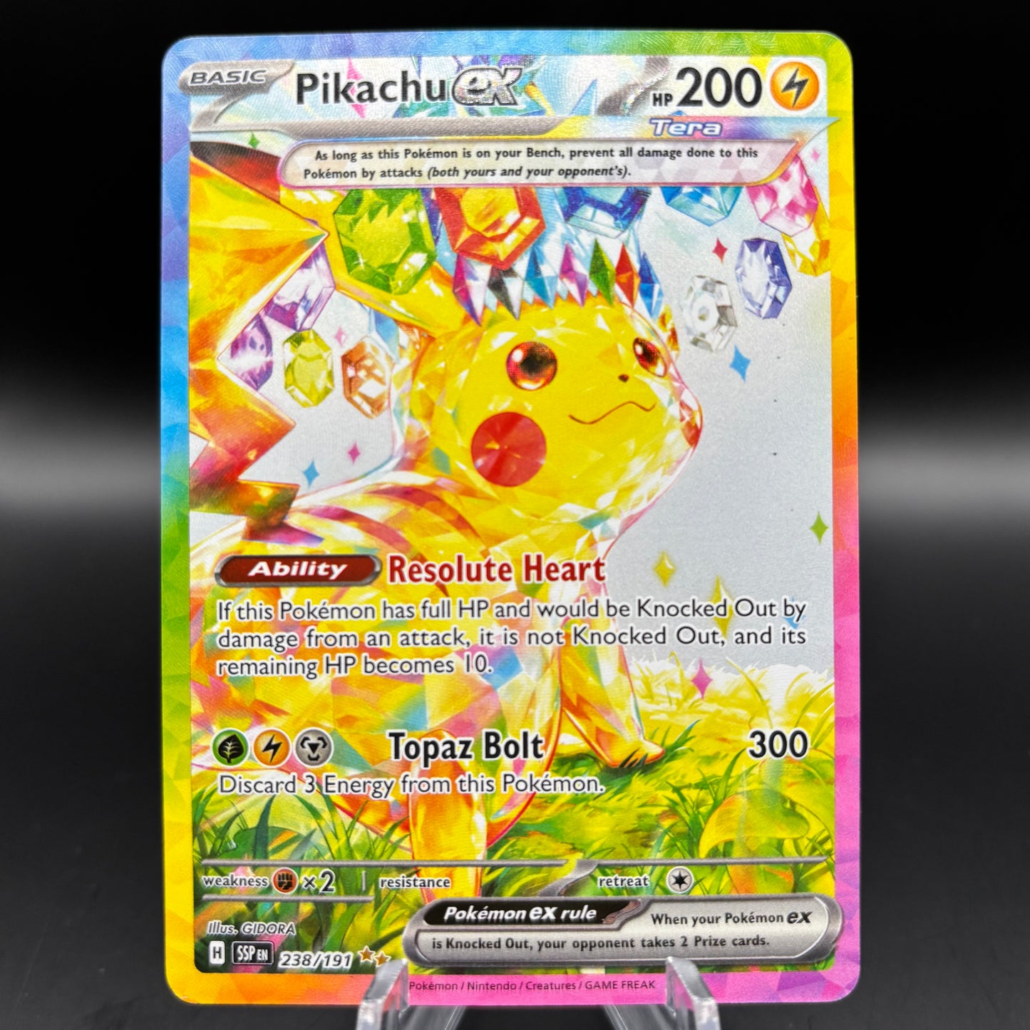 Pikachu ex - 238/191 - SV08: Surging Sparks Single Card