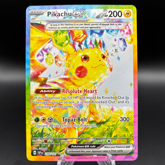 Pikachu ex - 238/191 - SV08: Surging Sparks Single Card
