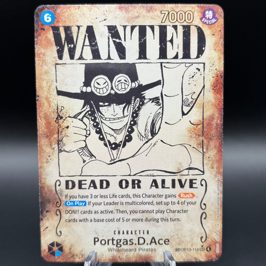 Portgas.D.Ace (119) (Wanted Poster) - Carrying On His Will Single Card