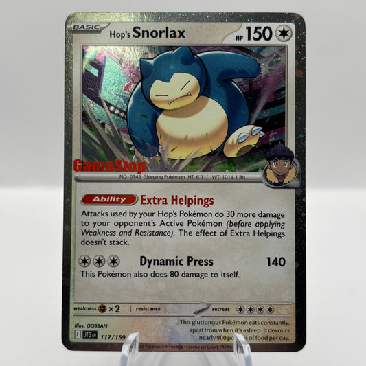 Hop's Snorlax - 117/159 (GameStop) (Cosmos Holo) - Miscellaneous Cards & Products