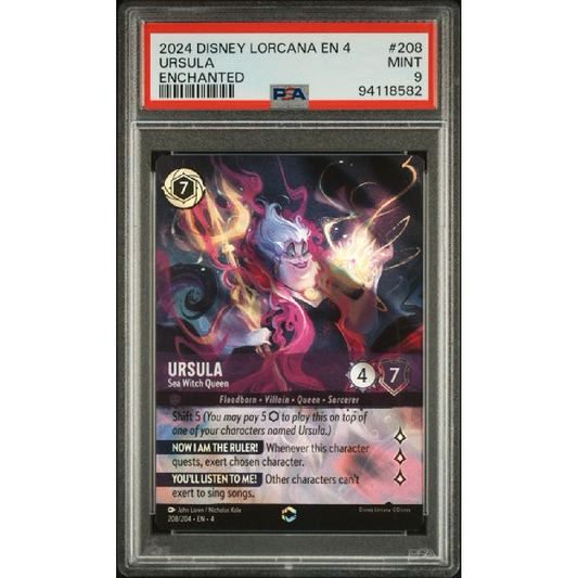 PSA 9 Disney Lorcana Ursula Enchanted 208/204