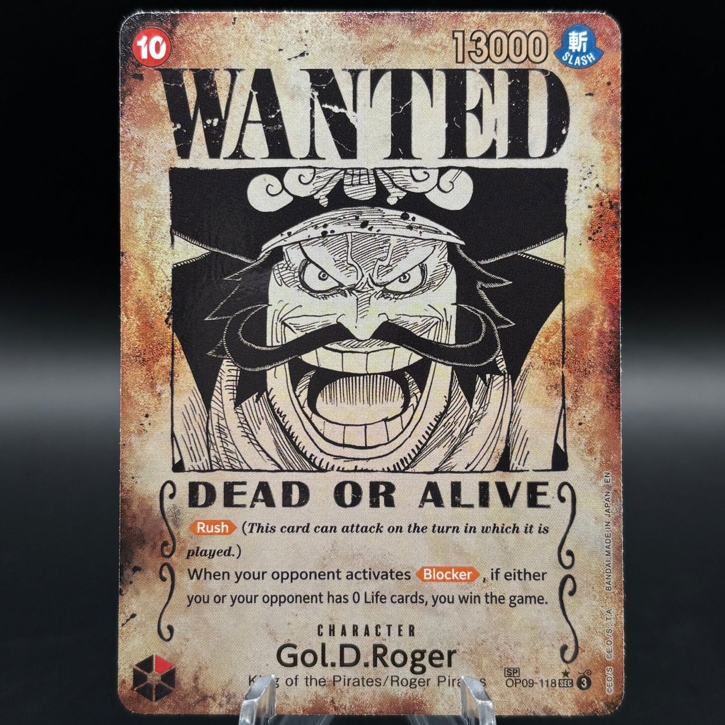 Gol.D.Roger - OP09-118 (SP) (Wanted Poster) Single Card