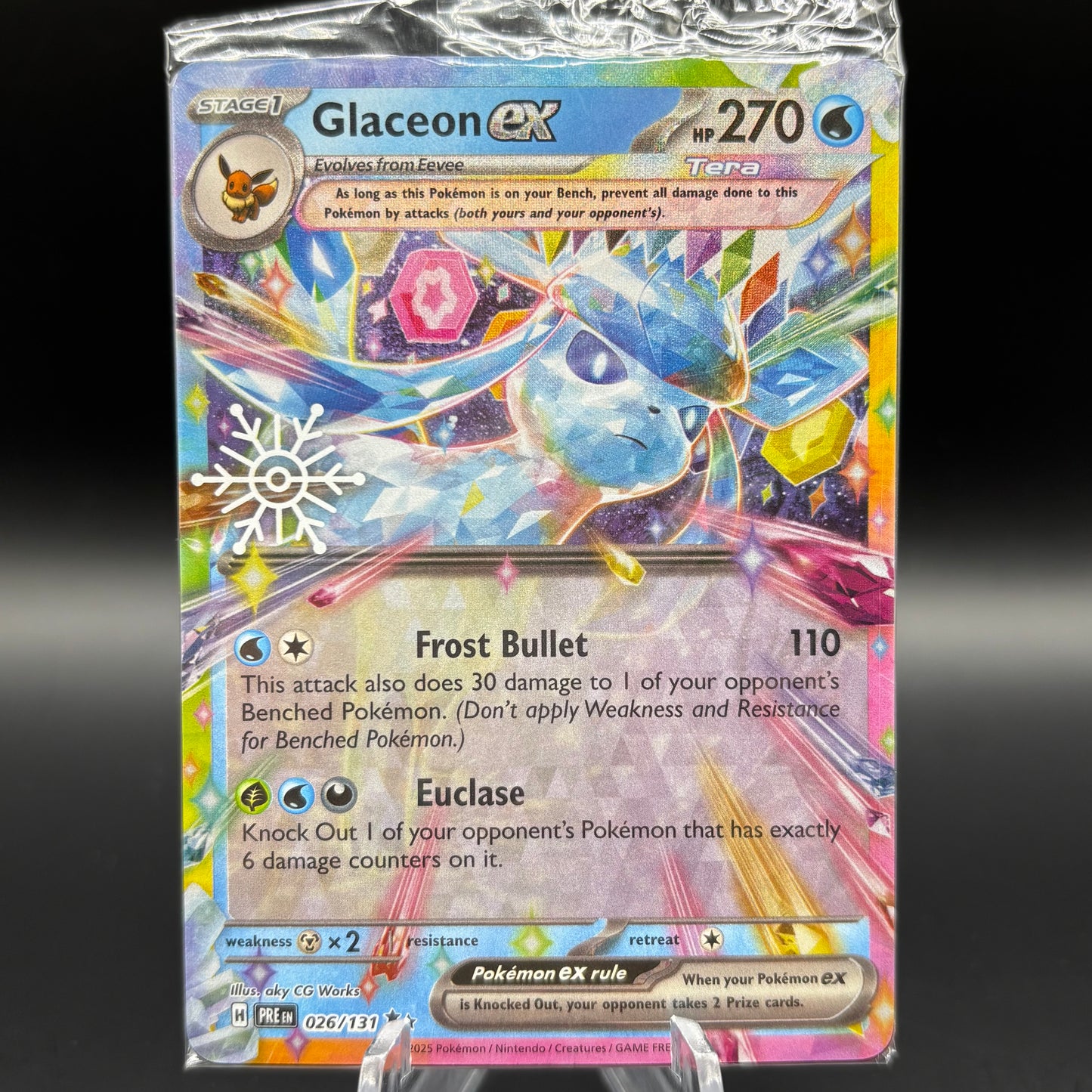 Glaceon ex - 026/131 (Holiday Calendar) - SV: Prismatic Evolutions *Sealed* Single Card