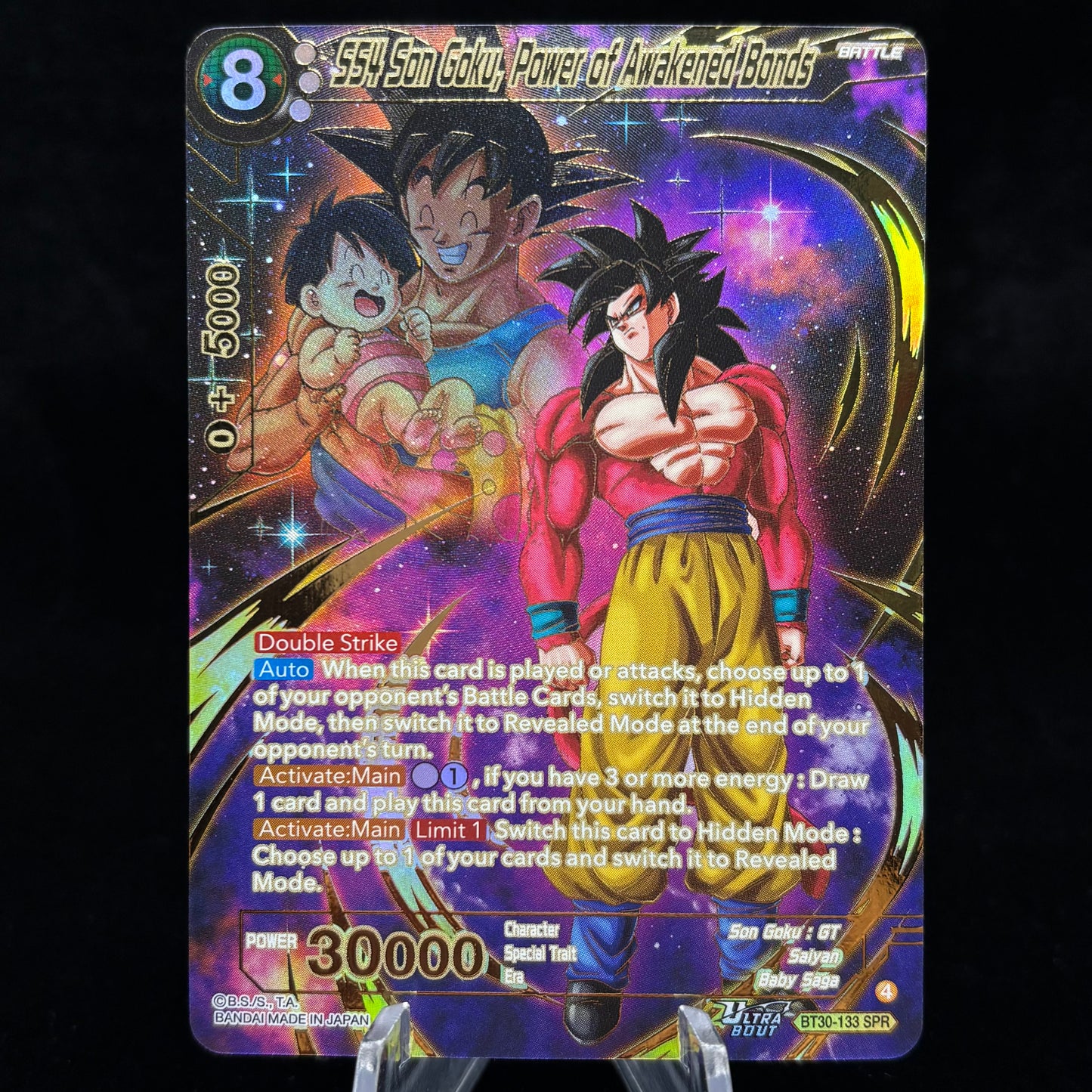 SS4 Son Goku, Power of Awakened Bonds (SPR) - Three Glorious Fighters (BT30) Single Card