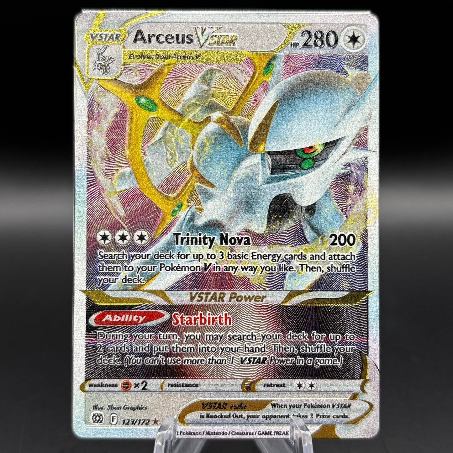 Arceus VSTAR - 123/172 (Metal Card) Single Card