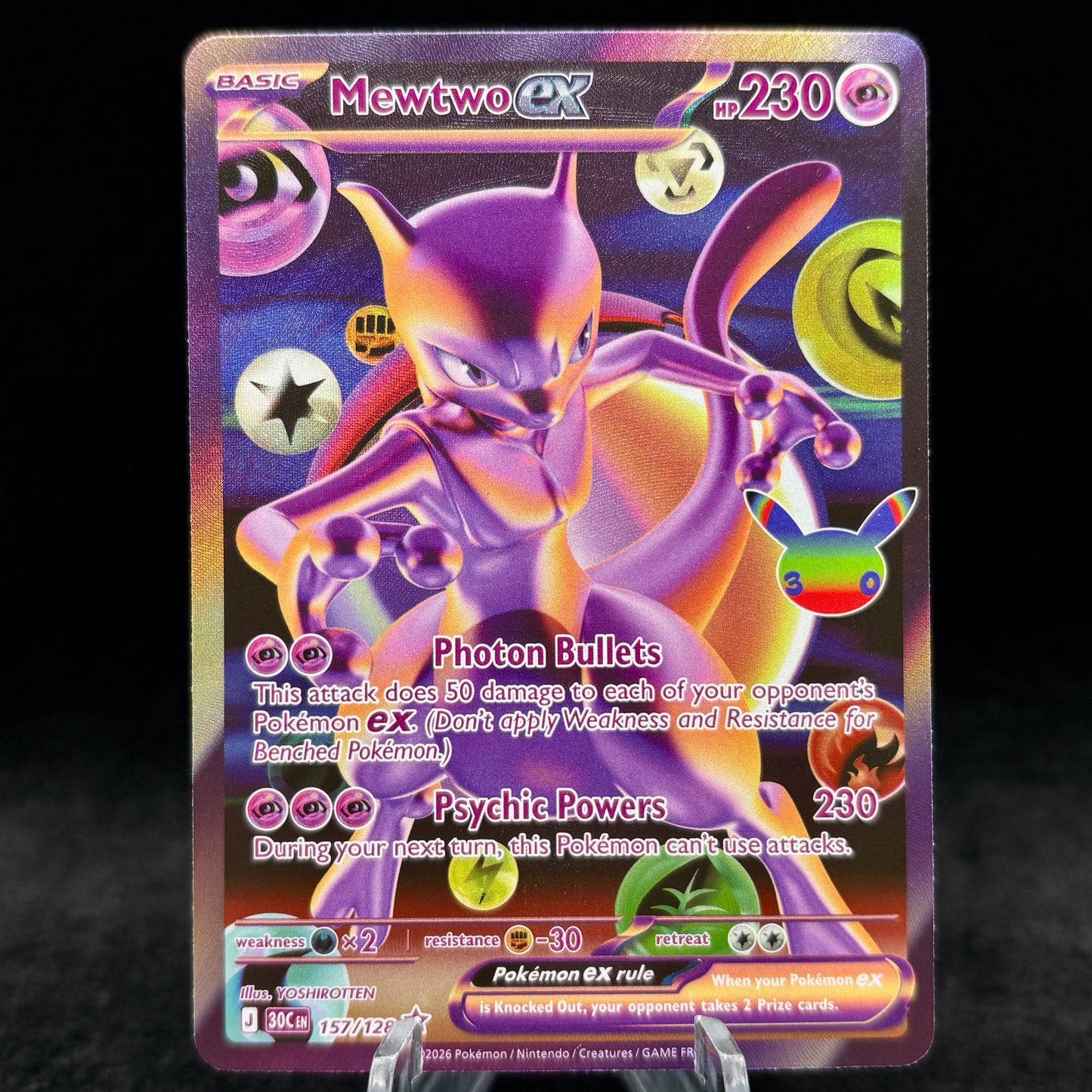 Mewtwo ex - 157/128 - ME: 30th Celebration Single Card