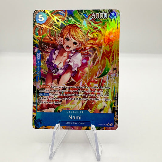 Nami (054) (Alternate Art) - A Fist of Divine Speed (OP11)