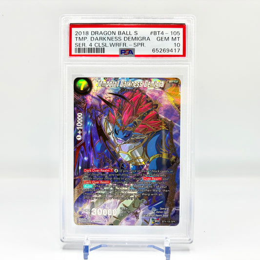 PSA 10 2018 Dragon Ball Temporal Darkness Demigra BT4-105 SPR