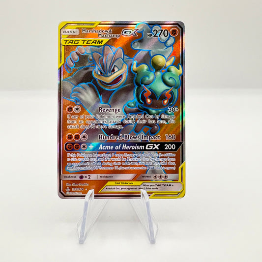 Marshadow & Machamp GX (198) (Full Art) - SM - Unbroken Bonds (SM10) Lightly Played