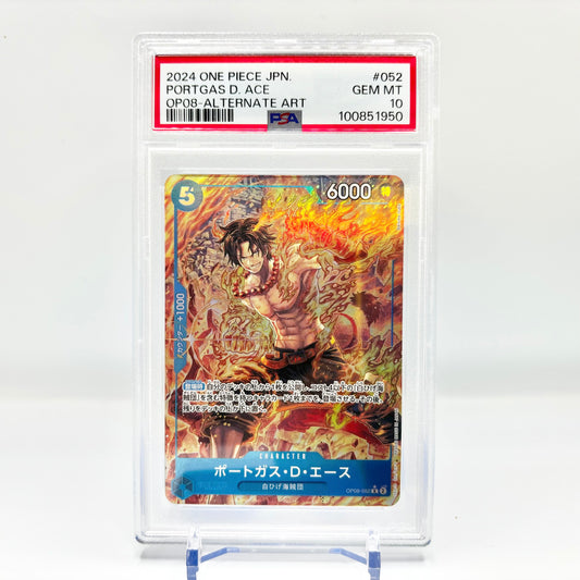 PSA 10 One Piece JPN Portgas D. Ace OP08-052 Alt Art