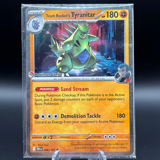 Team Rocket's Tyranitar [Reverse Holo] #96 (Pokemon Destined Rivals) Single Card *Sealed*