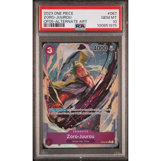 PSA 10 One Piece Zoro-Juurou OP05-067 Alt Art