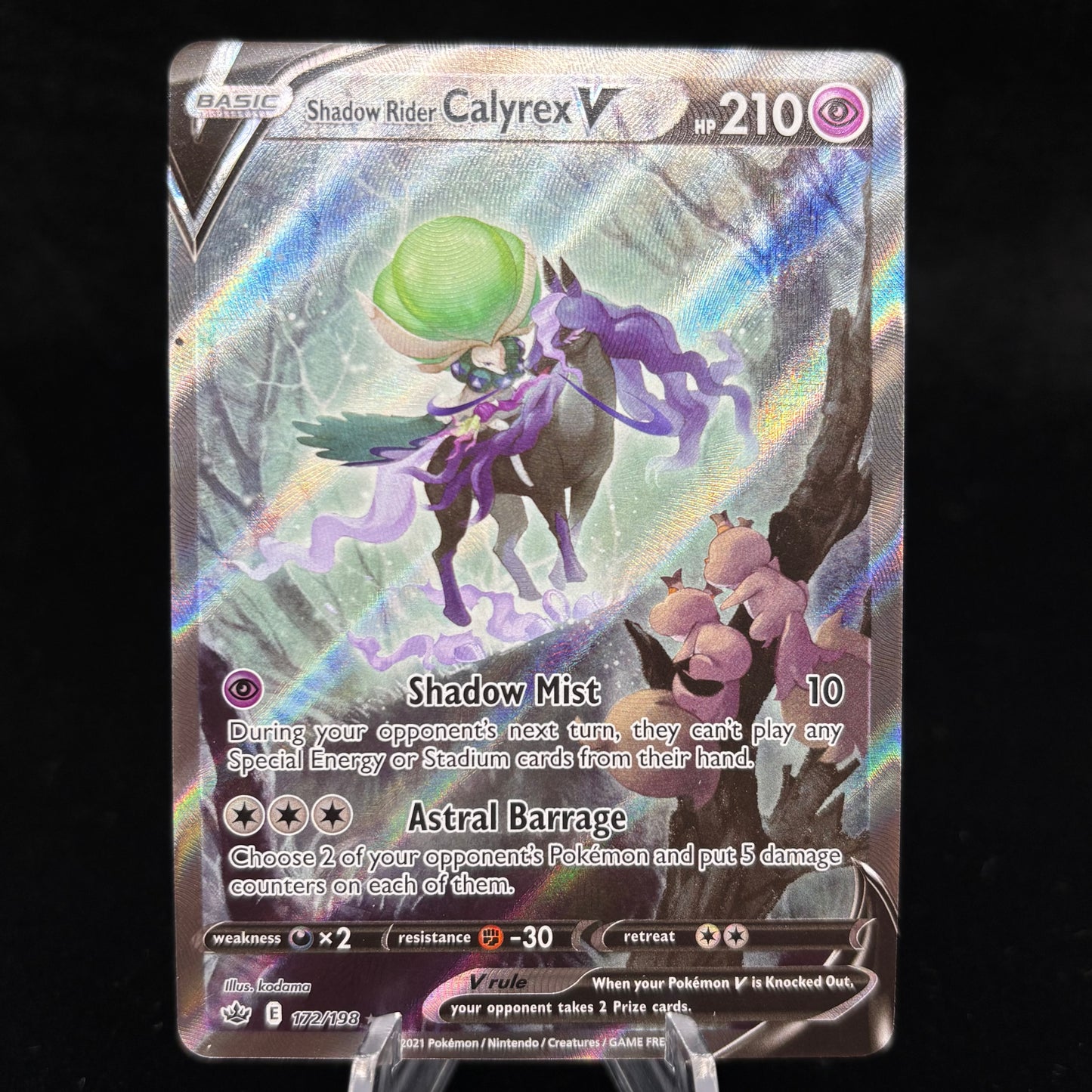 Shadow Rider Calyrex V (Alternate Full Art) - SWSH06: Chilling Reign Single Card