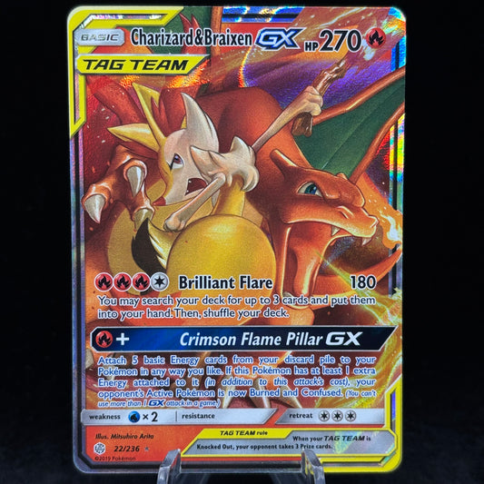 Charizard & Braixen GX - SM - Cosmic Eclipse (SM12) Single Card