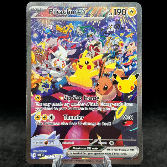 Pikachu ex - 150/128 Single Card
