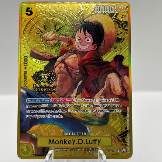 Monkey.D.Luffy (One Piece Japanese Version 2nd Anniversary Set) - One Piece Promotion Cards