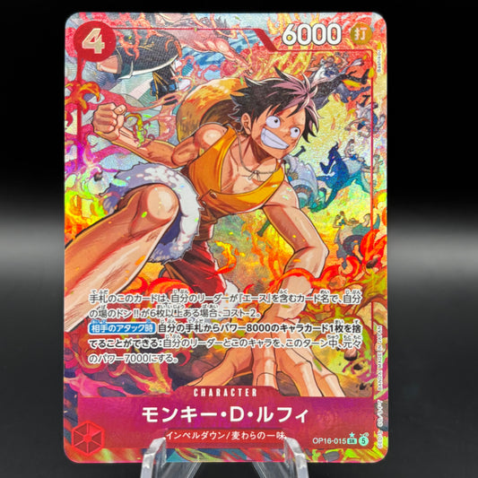 One Piece The Time Of Battle: Monkey.D.Luffy [Alternate Art] OP16-015 Single Card *Japanese*