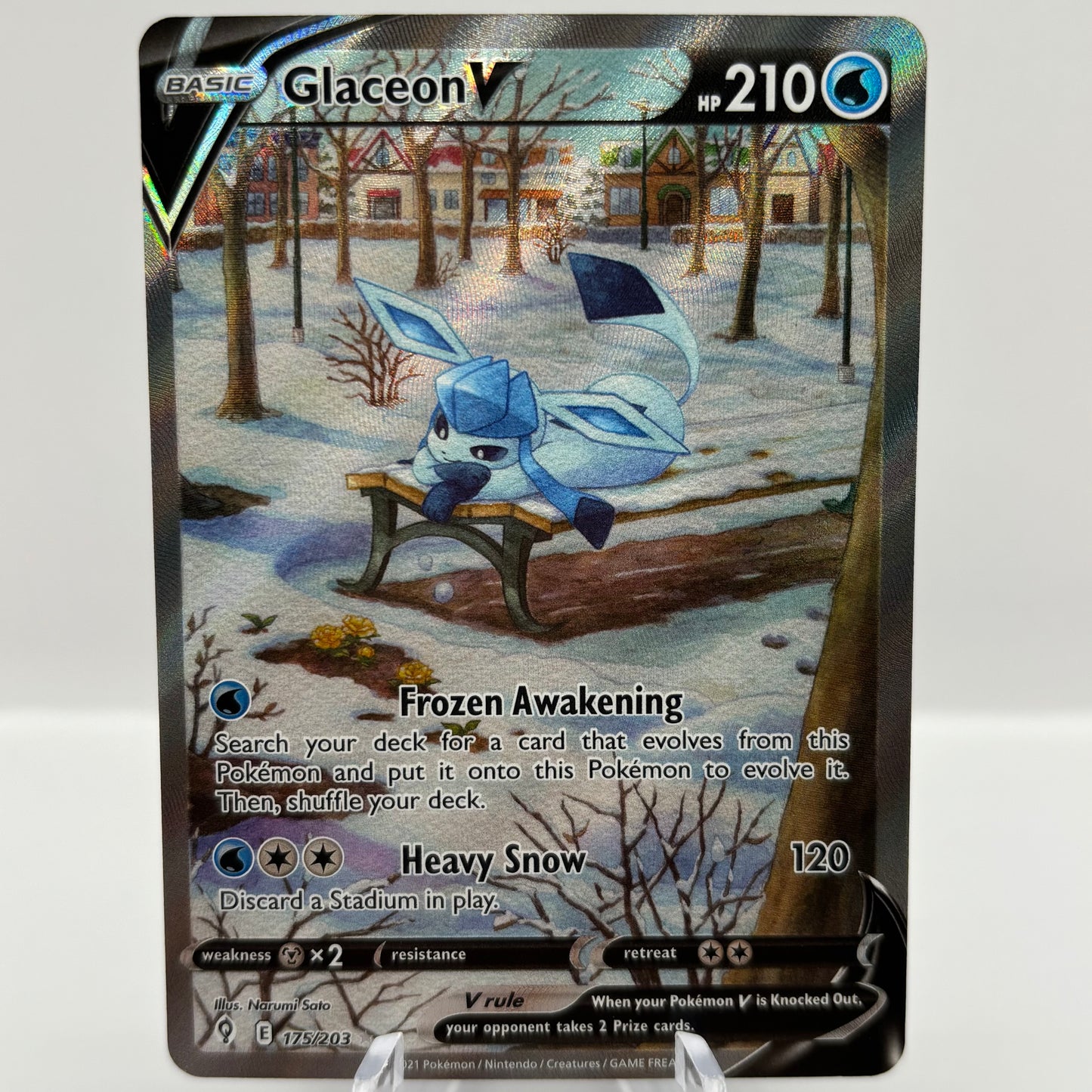 Glaceon V (Alternate Full Art) - SWSH07: Evolving Skies (SWSH07) Single Card