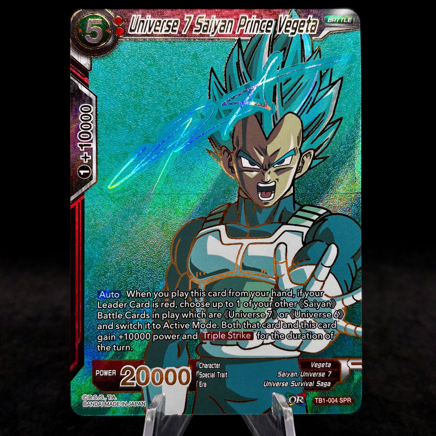Universe 7 Saiyan Prince Vegeta (SPR) - Tournament of Power Single Card
