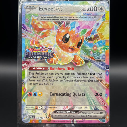 Eevee ex - 075/131 (Prismatic Evolutions Stamp) Single Card *Sealed*