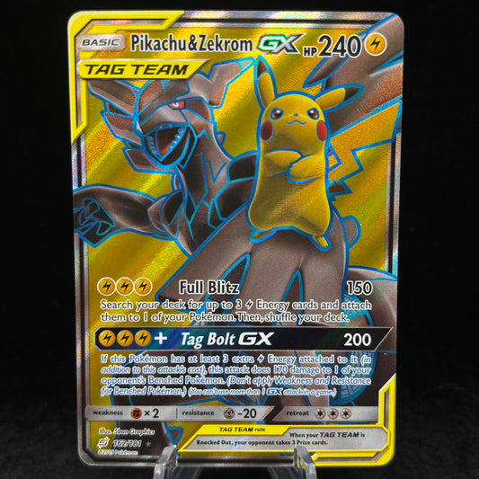Pikachu & Zekrom GX (Full Art) - SM - Team Up Single Card