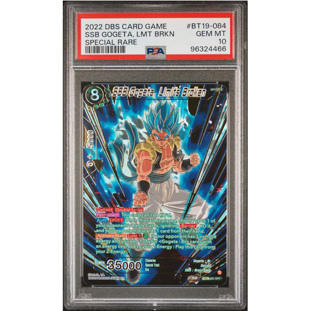 PSA 10 Dragon Ball SSB Gogeta Limits Broken BT19-084